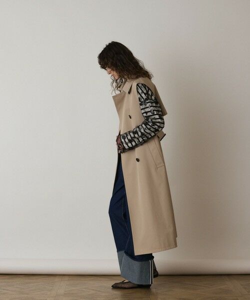 GRACE CONTINENTAL ベージュ　ダブルブレスト トレンチコート ジャケットレイヤードトレンチ / GRACE CONTINENTAL | GRACE