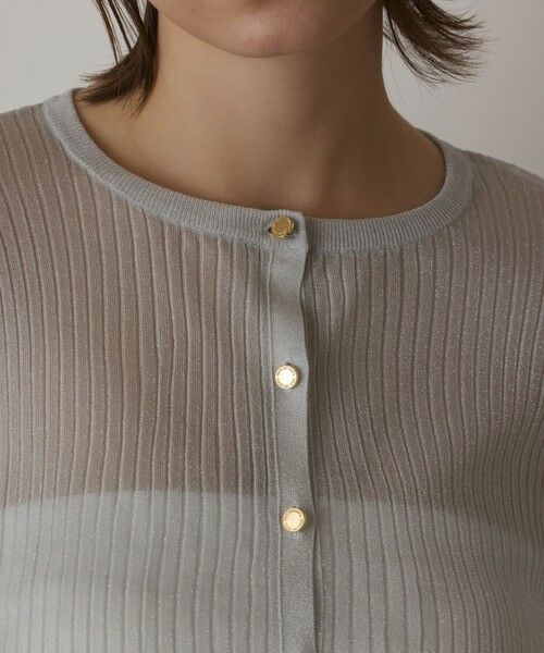 GRACE CONTINENTAL / グレースコンチネンタル ニット・セーター | ラメリブシアーニットカーディガン | 詳細2