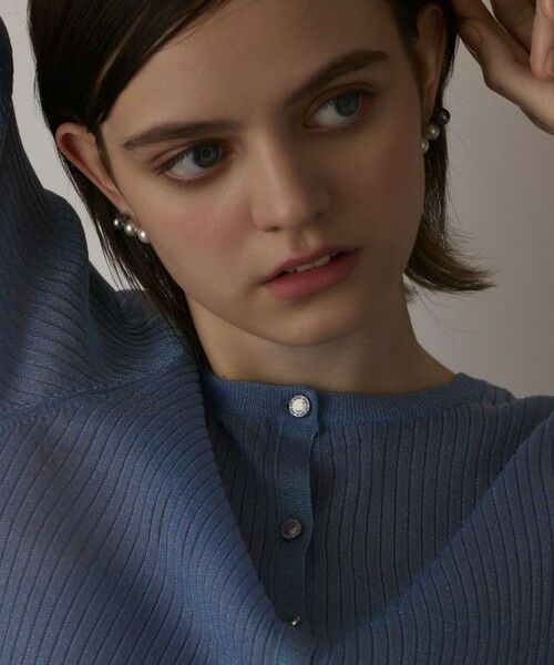 GRACE CONTINENTAL / グレースコンチネンタル ニット・セーター | ラメリブシアーニットカーディガン | 詳細10