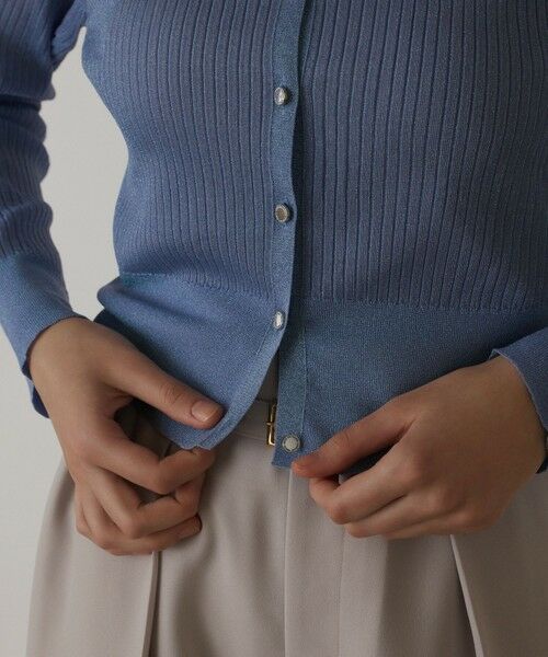 GRACE CONTINENTAL / グレースコンチネンタル ニット・セーター | ラメリブシアーニットカーディガン | 詳細11