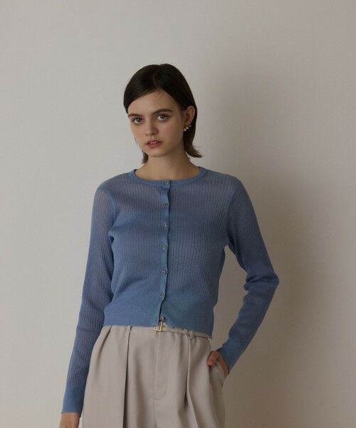 GRACE CONTINENTAL / グレースコンチネンタル ニット・セーター | ラメリブシアーニットカーディガン | 詳細13