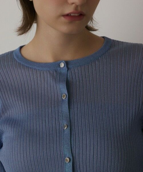 GRACE CONTINENTAL / グレースコンチネンタル ニット・セーター | ラメリブシアーニットカーディガン | 詳細14