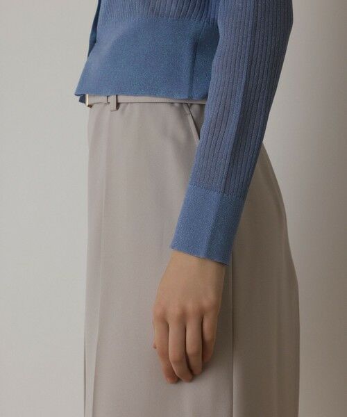 GRACE CONTINENTAL / グレースコンチネンタル ニット・セーター | ラメリブシアーニットカーディガン | 詳細15