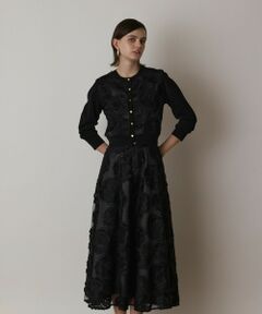 GRACE CONTINENTAL / グレースコンチネンタル ニット・セーター | ローズ刺繍ニットカーディガン