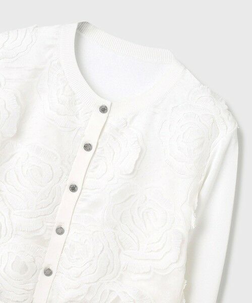 GRACE CONTINENTAL / グレースコンチネンタル ニット・セーター | ローズ刺繍ニットカーディガン | 詳細12