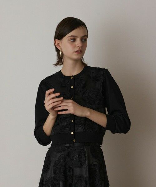 GRACE CONTINENTAL / グレースコンチネンタル ニット・セーター | ローズ刺繍ニットカーディガン | 詳細13