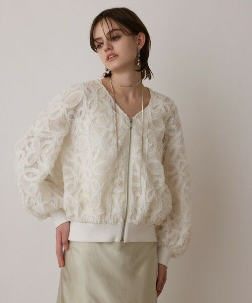 セール】 テープ刺繍Vネックブルゾン （ブルゾン）｜GRACE