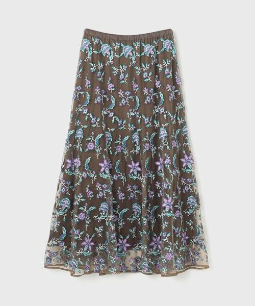 GRACE CONTINENTAL / グレースコンチネンタル ミニ・ひざ丈スカート | サラサ刺繍チュールスカート | 詳細16