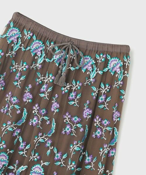 GRACE CONTINENTAL / グレースコンチネンタル ミニ・ひざ丈スカート | サラサ刺繍チュールスカート | 詳細17