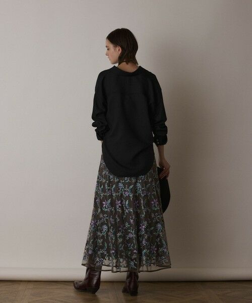 GRACE CONTINENTAL / グレースコンチネンタル ミニ・ひざ丈スカート | サラサ刺繍チュールスカート | 詳細10