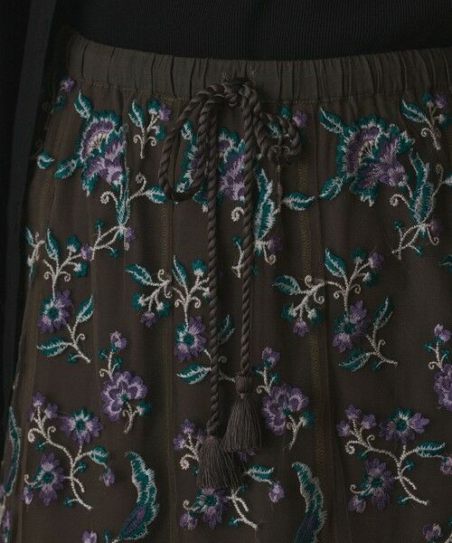 GRACE CONTINENTAL / グレースコンチネンタル ミニ・ひざ丈スカート | サラサ刺繍チュールスカート | 詳細12