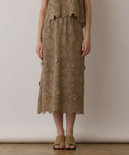 GRACE CONTINENTAL / グレースコンチネンタル ロング・マキシ丈スカート | クロシュ刺繍スカート | 詳細10