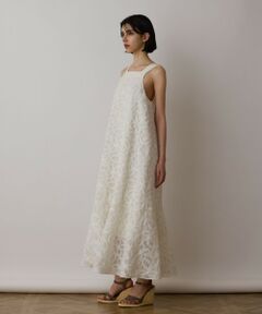 GRACE CONTINENTAL / グレースコンチネンタル ロング・マキシ丈ワンピース | テープ刺繍メッシュワンピース