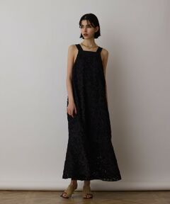 GRACE CONTINENTAL / グレースコンチネンタル ロング・マキシ丈ワンピース | テープ刺繍メッシュワンピース