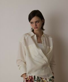 GRACE CONTINENTAL / グレースコンチネンタル シャツ・ブラウス | シアー2wayウエスタンシャツ