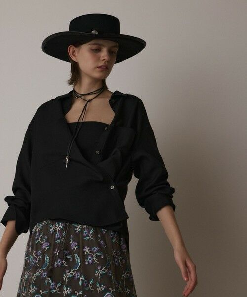 GRACE CONTINENTAL / グレースコンチネンタル シャツ・ブラウス | シアー2wayウエスタンシャツ | 詳細19