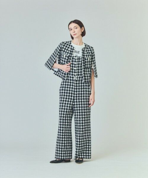 GRACE CONTINENTAL / グレースコンチネンタル ノーカラージャケット | チェックツイードショートジャケット | 詳細6