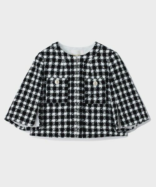 GRACE CONTINENTAL / グレースコンチネンタル ノーカラージャケット | チェックツイードショートジャケット | 詳細9