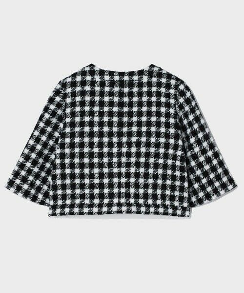 GRACE CONTINENTAL / グレースコンチネンタル ノーカラージャケット | チェックツイードショートジャケット | 詳細10