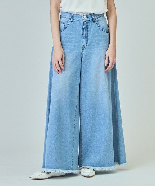 GRACE CONTINENTAL/グレースコンチネンタル バギーデニムパンツ サックス 38 GRACE CONTINENTAL/グレースコンチネンタル バギーデニムパンツ サックス 38