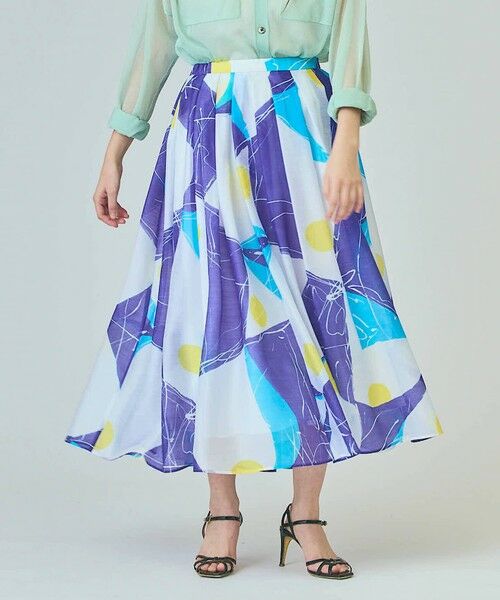 GRACE CONTINENTAL / グレースコンチネンタル ロング・マキシ丈スカート | ペイントシアースカート | 詳細1