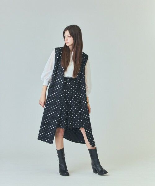 GRACE CONTINENTAL/グレースコンチネンタル ドットジレドレス ブラック 36 GRACE CONTINENTAL/グレースコンチネンタル ドットジレドレス ブラック 36