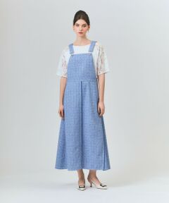 GRACE CONTINENTAL / グレースコンチネンタル デニムスカート | シャンブレーツイードジャンパースカート