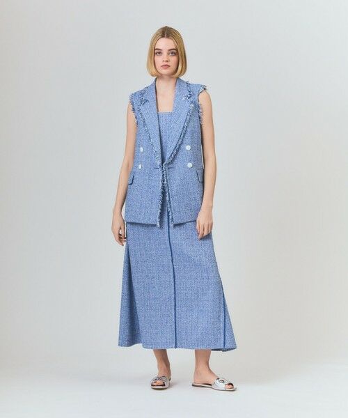 GRACE CONTINENTAL / グレースコンチネンタル ベスト | シャンブレーツイードジレ | 詳細1