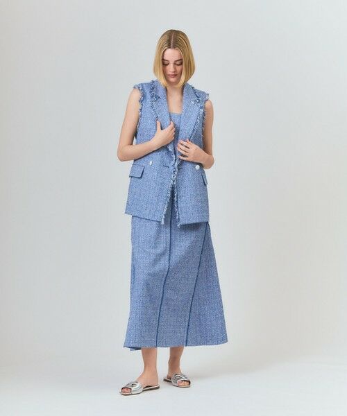 GRACE CONTINENTAL / グレースコンチネンタル ベスト | シャンブレーツイードジレ | 詳細4