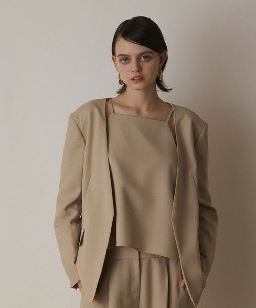 GRACE CONTINENTAL / グレースコンチネンタル ノーカラージャケット | バックシャンノーカラージャケット | 詳細1