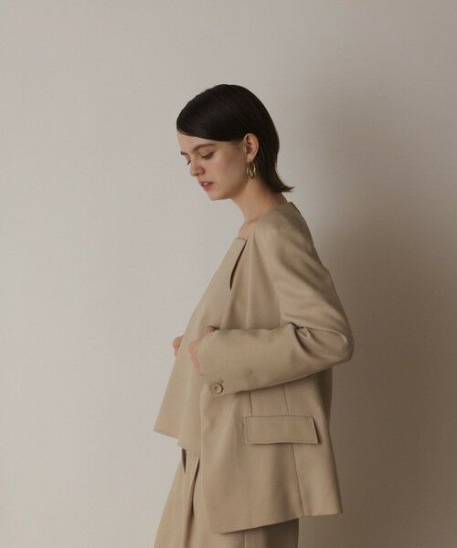 GRACE CONTINENTAL / グレースコンチネンタル ノーカラージャケット | バックシャンノーカラージャケット | 詳細2