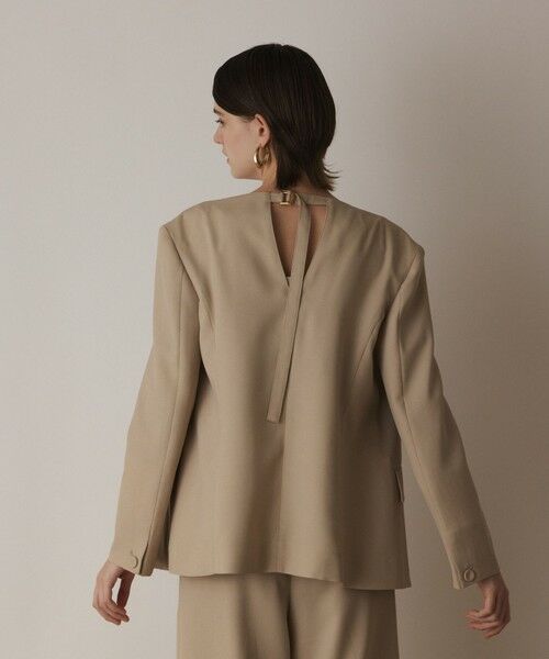 GRACE CONTINENTAL / グレースコンチネンタル ノーカラージャケット | バックシャンノーカラージャケット | 詳細3