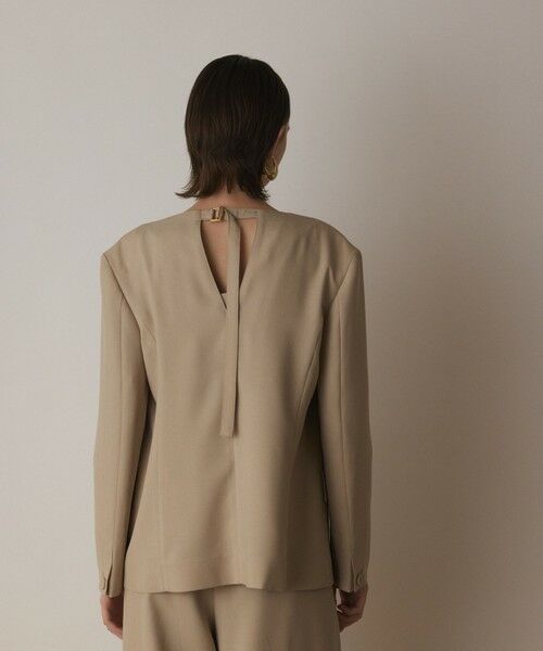 GRACE CONTINENTAL / グレースコンチネンタル ノーカラージャケット | バックシャンノーカラージャケット | 詳細9