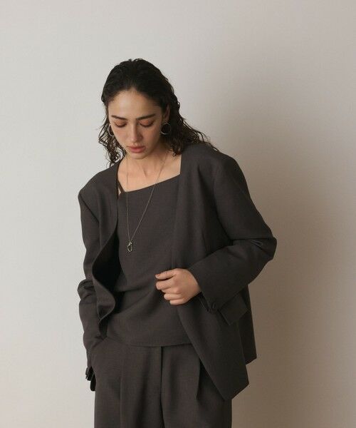 GRACE CONTINENTAL / グレースコンチネンタル ノーカラージャケット | バックシャンノーカラージャケット | 詳細22