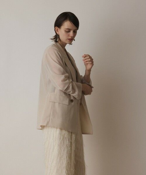 GRACE CONTINENTAL / グレースコンチネンタル テーラードジャケット | シアーテーラードジャケット | 詳細3