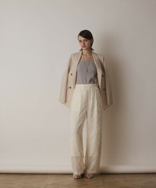 GRACE CONTINENTAL / グレースコンチネンタル その他パンツ | フリンジワンタックパンツ | 詳細1