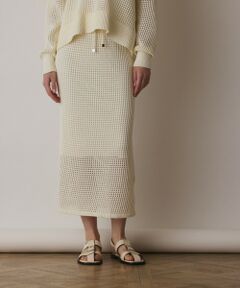 GRACE CONTINENTAL / グレースコンチネンタル ミニ・ひざ丈スカート | メッシュタイトニットスカート
