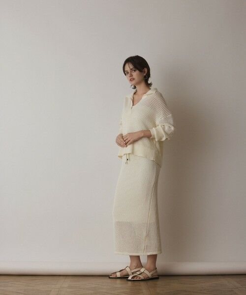 GRACE CONTINENTAL / グレースコンチネンタル ミニ・ひざ丈スカート | メッシュタイトニットスカート | 詳細2