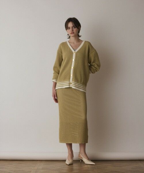 GRACE CONTINENTAL / グレースコンチネンタル ミニ・ひざ丈スカート | メッシュタイトニットスカート | 詳細9