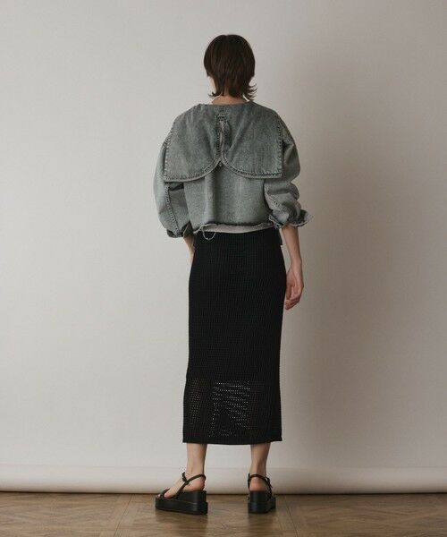 GRACE CONTINENTAL / グレースコンチネンタル ミニ・ひざ丈スカート | メッシュタイトニットスカート | 詳細16