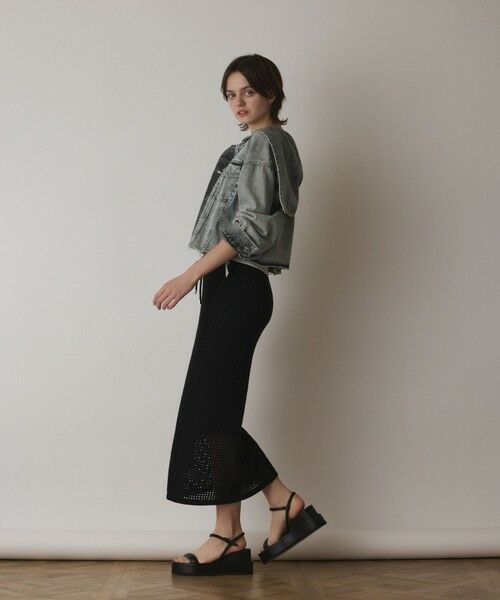 GRACE CONTINENTAL / グレースコンチネンタル ミニ・ひざ丈スカート | メッシュタイトニットスカート | 詳細17