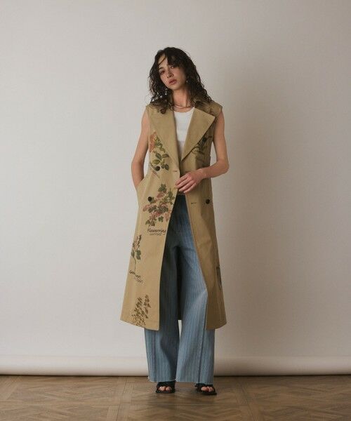 GRACE CONTINENTAL / グレースコンチネンタル ロング・マキシ丈ワンピース | プリントトレンチワンピース | 詳細7