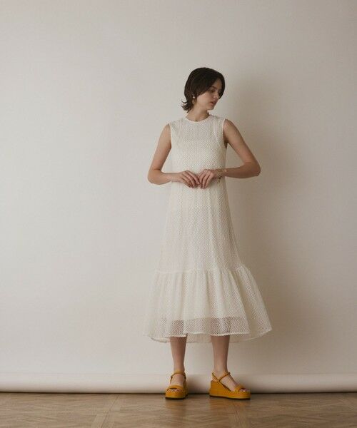 GRACE CONTINENTAL / グレースコンチネンタル ロング・マキシ丈ワンピース | メッシュロングワンピース | 詳細1