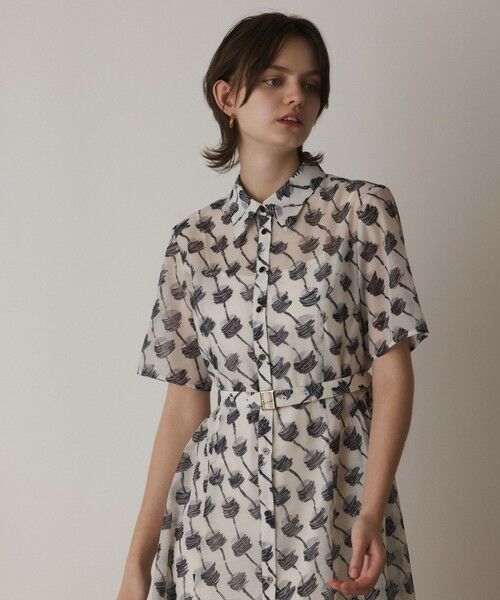 GRACE CONTINENTAL / グレースコンチネンタル ロング・マキシ丈ワンピース | ドローイングプリントワンピース | 詳細5