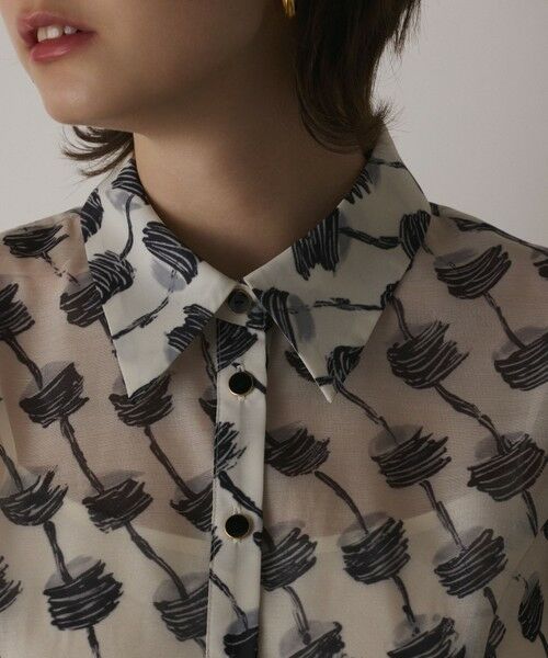 GRACE CONTINENTAL / グレースコンチネンタル ロング・マキシ丈ワンピース | ドローイングプリントワンピース | 詳細6