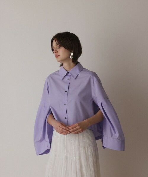 GRACE CONTINENTAL/グレースコンチネンタル ビッグスリーブシャツ パープル 36 GRACE CONTINENTAL/グレースコンチネンタル ビッグスリーブシャツ パープル 36