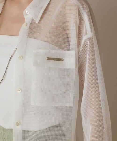 GRACE CONTINENTAL / グレースコンチネンタル シャツ・ブラウス | メッシュオーバーシャツ | 詳細5