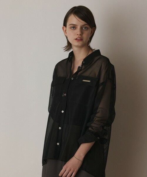 GRACE CONTINENTAL / グレースコンチネンタル シャツ・ブラウス | メッシュオーバーシャツ | 詳細27