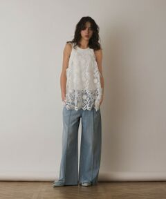 GRACE CONTINENTAL / グレースコンチネンタル キャミソール・チューブトップ | フラワーレースキャミソール