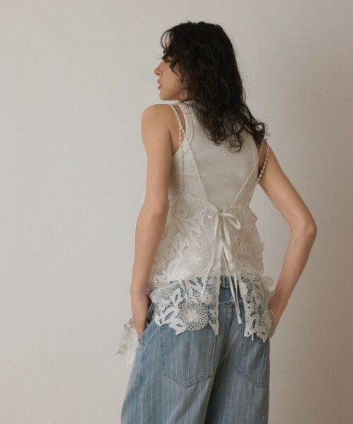 GRACE CONTINENTAL - グレースコンチネンタル　キャミソール　白 trim_ofgrc_itemaee50c86248c11e